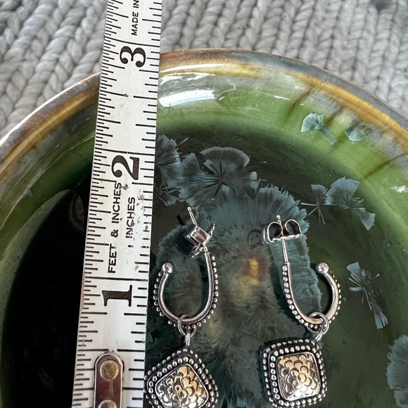 John Hardy 18k gold and silver dot drop earrings - Picture 9 of 11